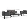 Jde Ardín 5-tlg. Möbel und Kissen synthetisches Rattan anthrazit von vidaXL, Gartensets - Ref: Foro24-49408, Preis: 464,97 €,...