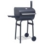 Barbacoa de carbón con ahumador y estante inferior negro de vidaXL, Barbacoas - Ref: Foro24-46649, Precio: 149,21 €, Descuent...