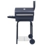 Barbacoa de carbón con ahumador y estante inferior negro de vidaXL, Barbacoas - Ref: Foro24-46649, Precio: 149,21 €, Descuent...