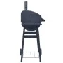 Holzkohlegrill mit Räucherofen und schwarzer Unterplatte von vidaXL, Grillen - Ref: Foro24-46649, Preis: 146,22 €, Rabatt: %