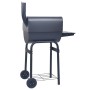 Barbacoa de carbón con ahumador y estante inferior negro de vidaXL, Barbacoas - Ref: Foro24-46649, Precio: 149,21 €, Descuent...