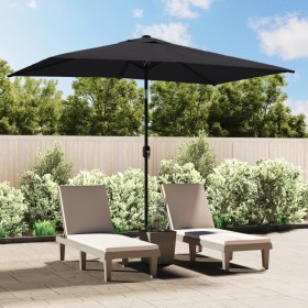 Gartenschirm mit schwarzer Metallstange 300x200 cm von vidaXL, Sonnenschirme - Ref: Foro24-47128, Preis: 73,70 €, Rabatt: %