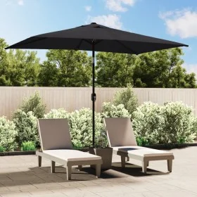 Gartenschirm mit schwarzer Metallstange 300x200 cm von vidaXL, Sonnenschirme - Ref: Foro24-47128, Preis: 74,16 €, Rabatt: %