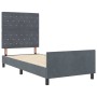 Estructura de cama Gris oscuro 90 x 200 cm Terciopelo