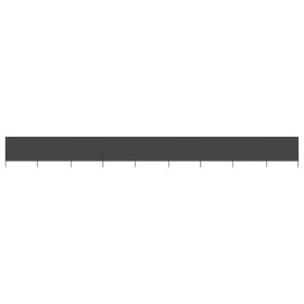 9-panel windbreak anthracite gray fabric 1200x120 cm by vidaXL, Umbrellas - Ref: Foro24-47194, Price: 98,24 €, Discount: %