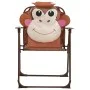 Mesa y sillas de jardín infantil 3 piezas con sombrilla marrón de vidaXL, Conjuntos de jardín - Ref: Foro24-48099, Precio: 73...
