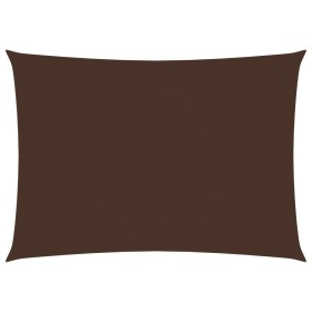 Toldo de vela rectangular tela Oxford marrón 3,5x5 m