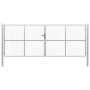 Puerta de jardín de acero galvanizado plateado 415x200 cm de vidaXL, Puertas de jardín - Ref: Foro24-144301, Precio: 577,29 €...