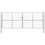 Silver galvanized steel garden gate 415x200 cm by vidaXL, garden gates - Ref: Foro24-144301, Price: 566,69 €, Discount: %
