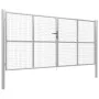 Silver galvanized steel garden gate 415x200 cm by vidaXL, garden gates - Ref: Foro24-144301, Price: 566,69 €, Discount: %