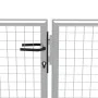 Silver galvanized steel garden gate 415x200 cm by vidaXL, garden gates - Ref: Foro24-144301, Price: 566,69 €, Discount: %