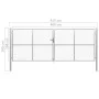 Silver galvanized steel garden gate 415x200 cm by vidaXL, garden gates - Ref: Foro24-144301, Price: 566,69 €, Discount: %