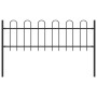Garden fence with black steel hoop tips 1.7 m by vidaXL, fence panels - Ref: Foro24-144928, Price: 58,37 €, Discount: %