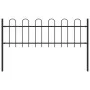 Garden fence with black steel hoop tips 1.7 m by vidaXL, fence panels - Ref: Foro24-144928, Price: 52,61 €, Discount: %