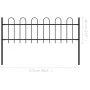Garden fence with black steel hoop tips 1.7 m by vidaXL, fence panels - Ref: Foro24-144928, Price: 52,61 €, Discount: %