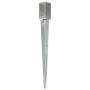 Ground spikes 2 units silver galvanized steel 7x7x75 cm by vidaXL, Spikes for anchoring in the ground - Ref: Foro24-145401, P...