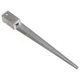 Ground spikes 2 units silver galvanized steel 7x7x75 cm by vidaXL, Spikes for anchoring in the ground - Ref: Foro24-145401, P...