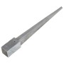 Ground spikes 2 units silver galvanized steel 7x7x75 cm by vidaXL, Spikes for anchoring in the ground - Ref: Foro24-145401, P...