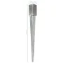 Ground spikes 2 units silver galvanized steel 7x7x75 cm by vidaXL, Spikes for anchoring in the ground - Ref: Foro24-145401, P...