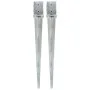 Ground spikes 2 pcs silver galvanized steel 10x10x91 cm by vidaXL, Spikes for anchoring in the ground - Ref: Foro24-145422, P...