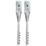 Ground spikes 2 pcs silver galvanized steel 10x10x57 cm by vidaXL, Spikes for anchoring in the ground - Ref: Foro24-145441, P...
