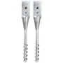 Ground spikes 2 pcs silver galvanized steel 10x10x57 cm by vidaXL, Spikes for anchoring in the ground - Ref: Foro24-145441, P...