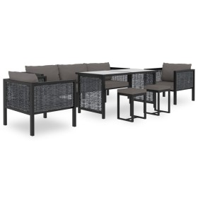 Garden furniture 8 pieces and cushions anthracite gray synthetic rattan by vidaXL, Garden sets - Ref: Foro24-49406, Price: 74...