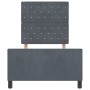Estructura de cama Gris oscuro 90 x 200 cm Terciopelo
