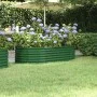 Blumenbeet-Pflanzgefäß aus grünem, pulverbeschichtetem Stahl, 152 x 80 x 36 cm von vidaXL, Töpfe und Pflanzgefäße - Ref: Foro...