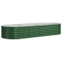Green powder coated steel flower bed planter 224x80x36 cm by vidaXL, Pots and planters - Ref: Foro24-318918, Price: 59,46 €, ...
