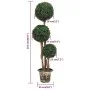 Ball-shaped artificial boxwood plant with green pot 119 cm by vidaXL, artificial flora - Ref: Foro24-336514, Price: 143,08 €,...