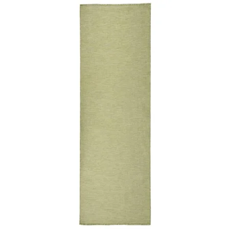 Alfombra de exterior de tejido plano verde 80x250 cm de vidaXL, Alfombras - Ref: Foro24-340807, Precio: 40,62 €, Descuento: %