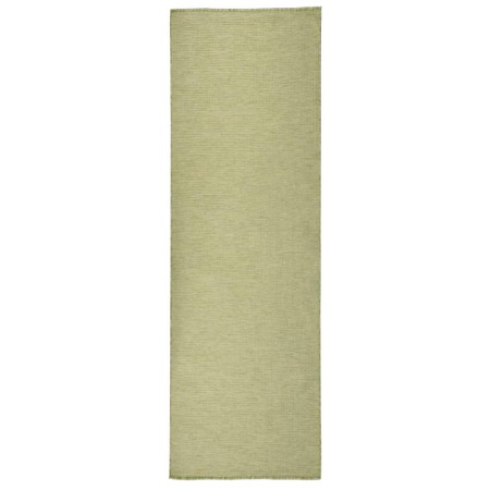 Grüner flachgewebter Outdoor-Teppich 80x250 cm von vidaXL, Teppiche - Ref: Foro24-340807, Preis: 41,47 €, Rabatt: %