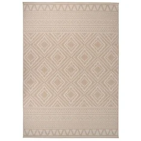 Braun gestreifter Flachgewebe-Außenteppich 140x200 cm von vidaXL, Teppiche - Ref: Foro24-340866, Preis: 48,32 €, Rabatt: %