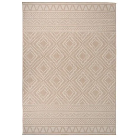 Alfombra de exterior de tejido plano rayas marrones 140x200 cm de vidaXL, Alfombras - Ref: Foro24-340866, Precio: 48,32 €, De...