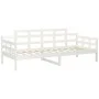 Sofá cama madera maciza de pino blanco 80x200 cm de vidaXL, Camas y somieres - Ref: Foro24-820333, Precio: 111,37 €, Descuent...