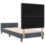 Estructura de cama Gris oscuro 90 x 200 cm Terciopelo
