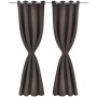 Cortina opaca con ojales de metal 270x245 cm marrón de vidaXL, Cortinas y visillos - Ref: Foro24-132204, Precio: 48,81 €, Des...