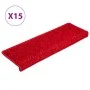 Stair tread mats 15 pcs red 65x21x4 cm by vidaXL, Stair mats - Ref: Foro24-134582, Price: 80,92 €, Discount: %