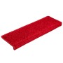 Alfombras de peldaños de escalera 15 uds rojo 65x21x4 cm