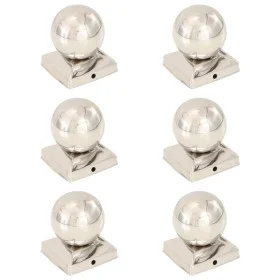Post caps 6 pcs stainless steel globe end 91x91 mm by vidaXL, Accessories for gates and fences - Ref: Foro24-145495, Price: 5...