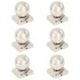 Tapas para postes 6 uds acero inoxidable globo final 91x91 mm de vidaXL, Accesorios para rejas y vallas - Ref: Foro24-145495,...
