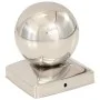 Tapas para postes 6 uds acero inoxidable globo final 91x91 mm de vidaXL, Accesorios para rejas y vallas - Ref: Foro24-145495,...