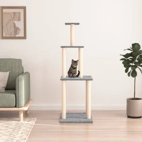Cat scratching post with light gray sisal posts 149 cm by vidaXL, Cat furniture - Ref: Foro24-171742, Price: 39,34 €, Discoun...