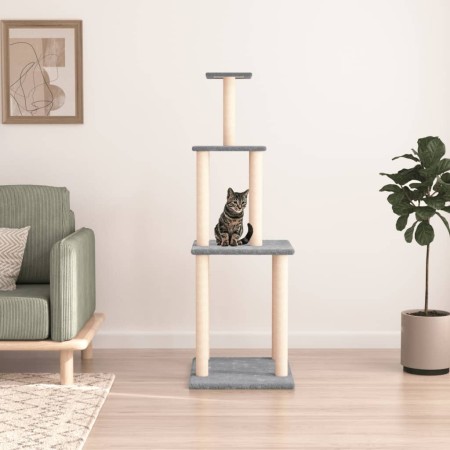 Katzenkratzbaum mit hellgrauen Sisalstämmen, 149 cm von vidaXL, Katzenmöbel - Ref: Foro24-171742, Preis: 39,54 €, Rabatt: %