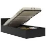 Hydraulic canape bed with LED black synthetic leather 100x200cm by vidaXL, Beds and slatted bases - Ref: Foro24-285541, Price...
