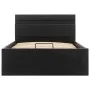 Hydraulic canape bed with LED black synthetic leather 100x200cm by vidaXL, Beds and slatted bases - Ref: Foro24-285541, Price...