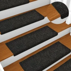 Stair mat 15 pcs black punched fabric 65x21x4 cm by vidaXL, Stair mats - Ref: Foro24-134563, Price: 51,53 €, Discount: %