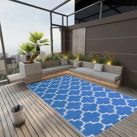 Blue PP outdoor rug 190x290 cm by vidaXL, Outdoor protectors - Ref: Foro24-317001, Price: 59,85 €, Discount: %