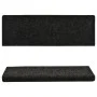 Alfombrilla de escaleras 15 uds tela punzonada negro 65x21x4 cm de vidaXL, Alfombrillas para escalones - Ref: Foro24-134563, ...